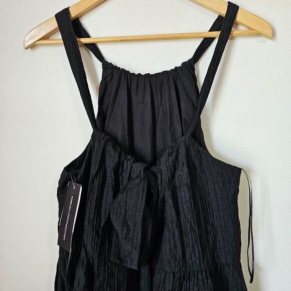 NWT FRENCH CONNECTION BLACK HALTER TIE BACK FULL/ MAXI DRESS SIZE SMALL - Picture 9 of 14